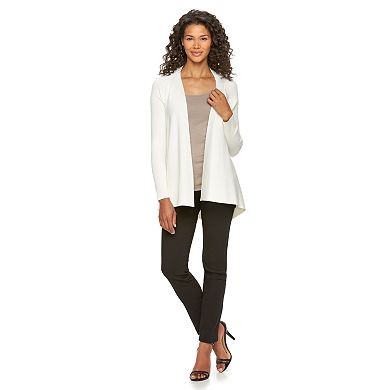 Women's Dana Buchman Open-Front Ribbed Cardigan