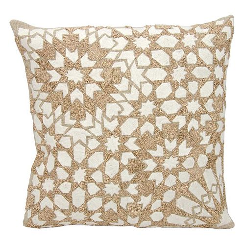Mina Victory Couture Luster Gleaming Stars Throw Pillow