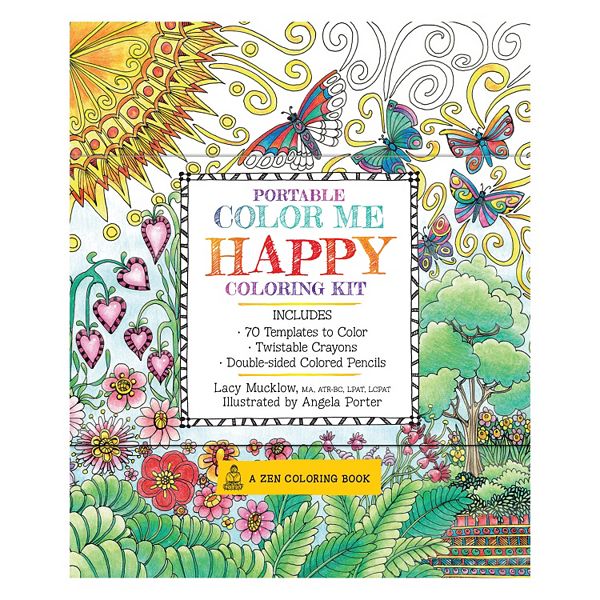 Download Portable Color Me Happy Adult Coloring Book Kit