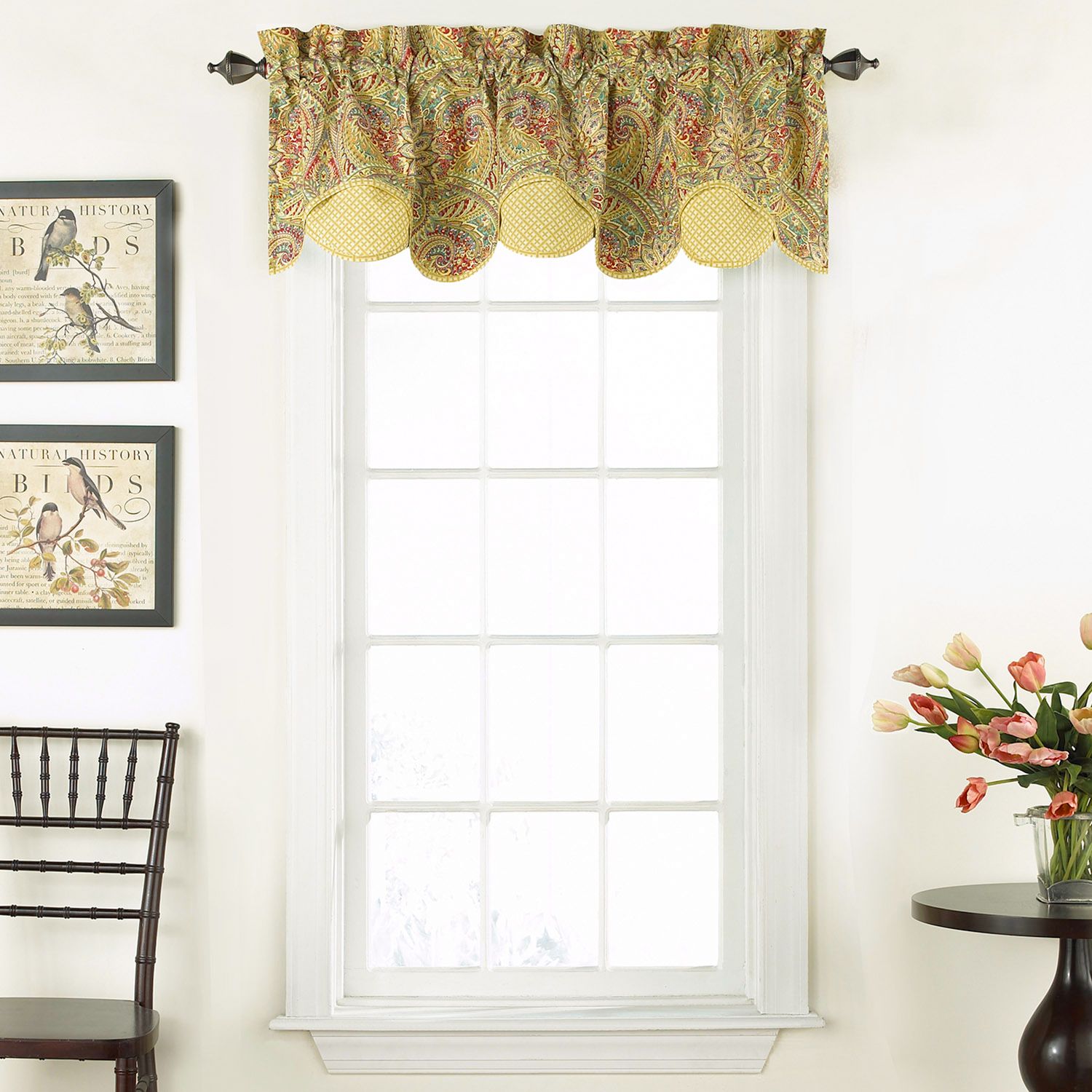 Traditions by Waverly Navarra Floral Window Curtain Valance