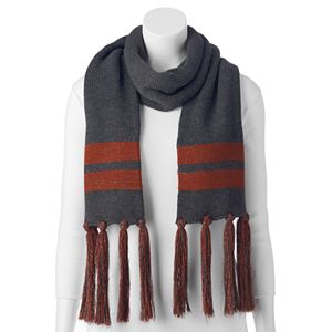 MUK LUKS Striped Fringe Scarf