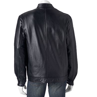 Big & Tall Vintage Leather Leather Racer Jacket