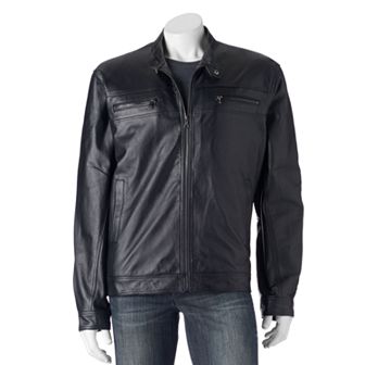 Big & Tall Vintage Leather Leather Midweight Racer Jacket