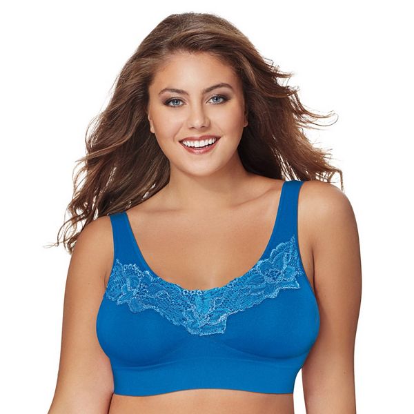 Just My Size Bras 2 Pack Pure Comfort Lace Full Figure Wire Free Bra 1271