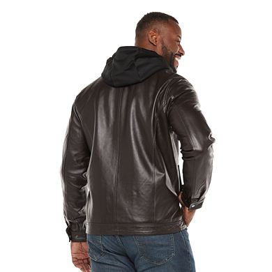 Big & Tall Vintage Leather Leather Racer Jacket