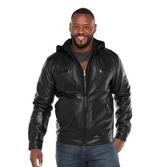 Big & Tall Vintage Leather Leather Racer Jacket