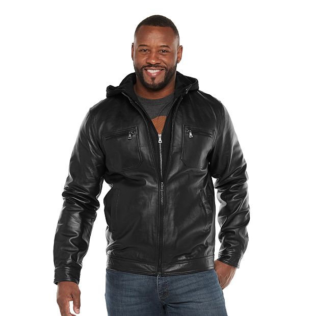 Big man leather coats best sale