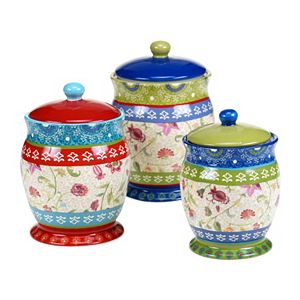 Certified International Anabelle 3-pc. Ceramic Canister Set