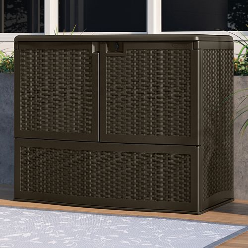 Suncast Backyard Oasis Top Lid Storage & Entertaining Station