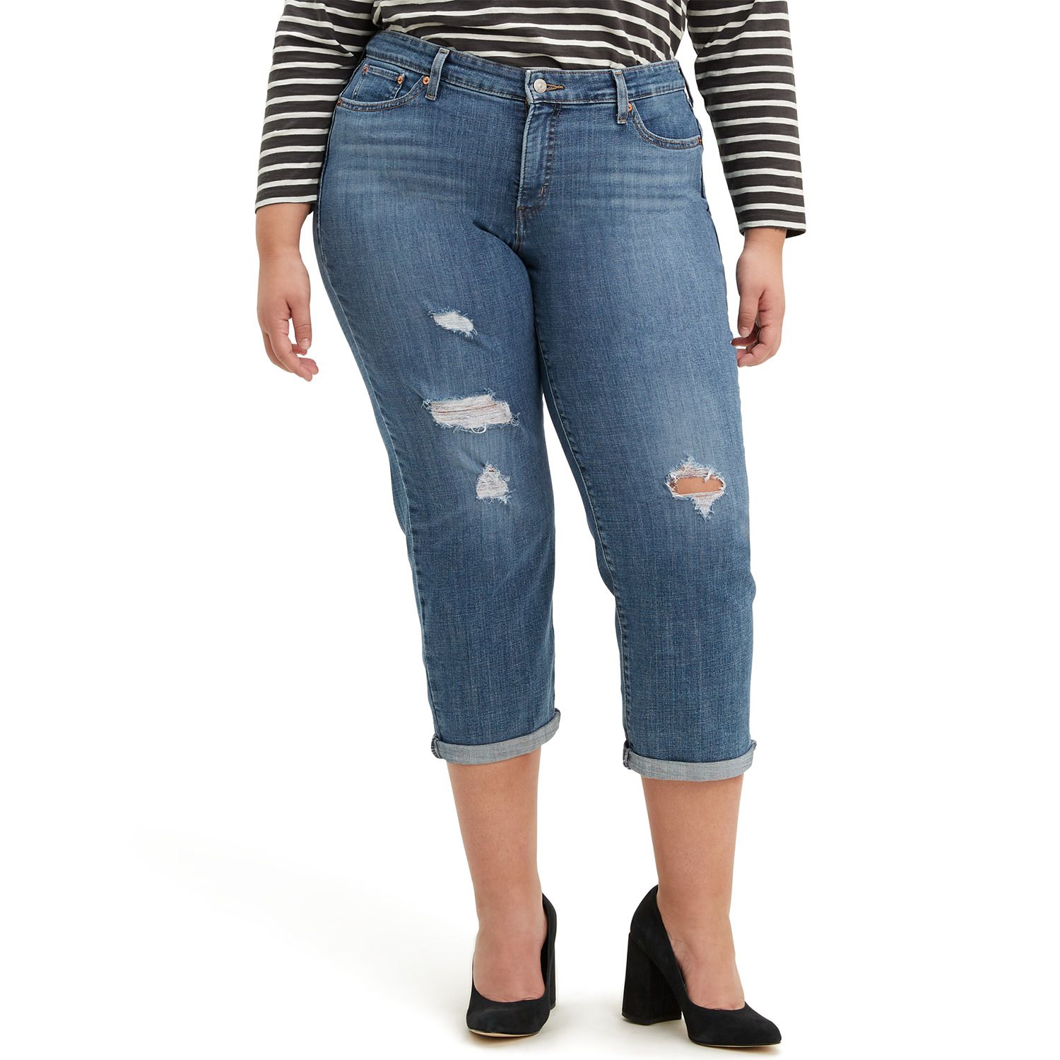 Image for Levi's Plus Size Boyfriend Jeans at Kohl's.