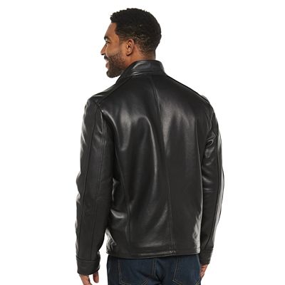 Kohls black leather jacket best sale