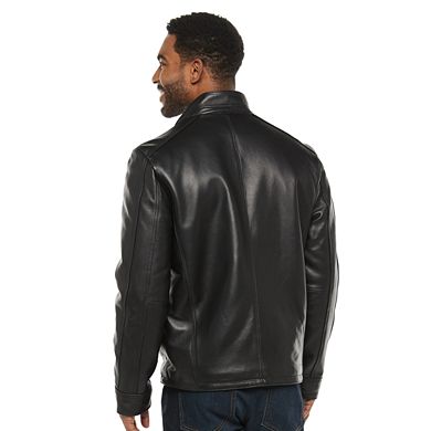 Men's Vintage Leather Lambskin Leather Racer Jacket