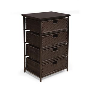 Badger Basket August Collection Tall 4-Basket Storage Unit