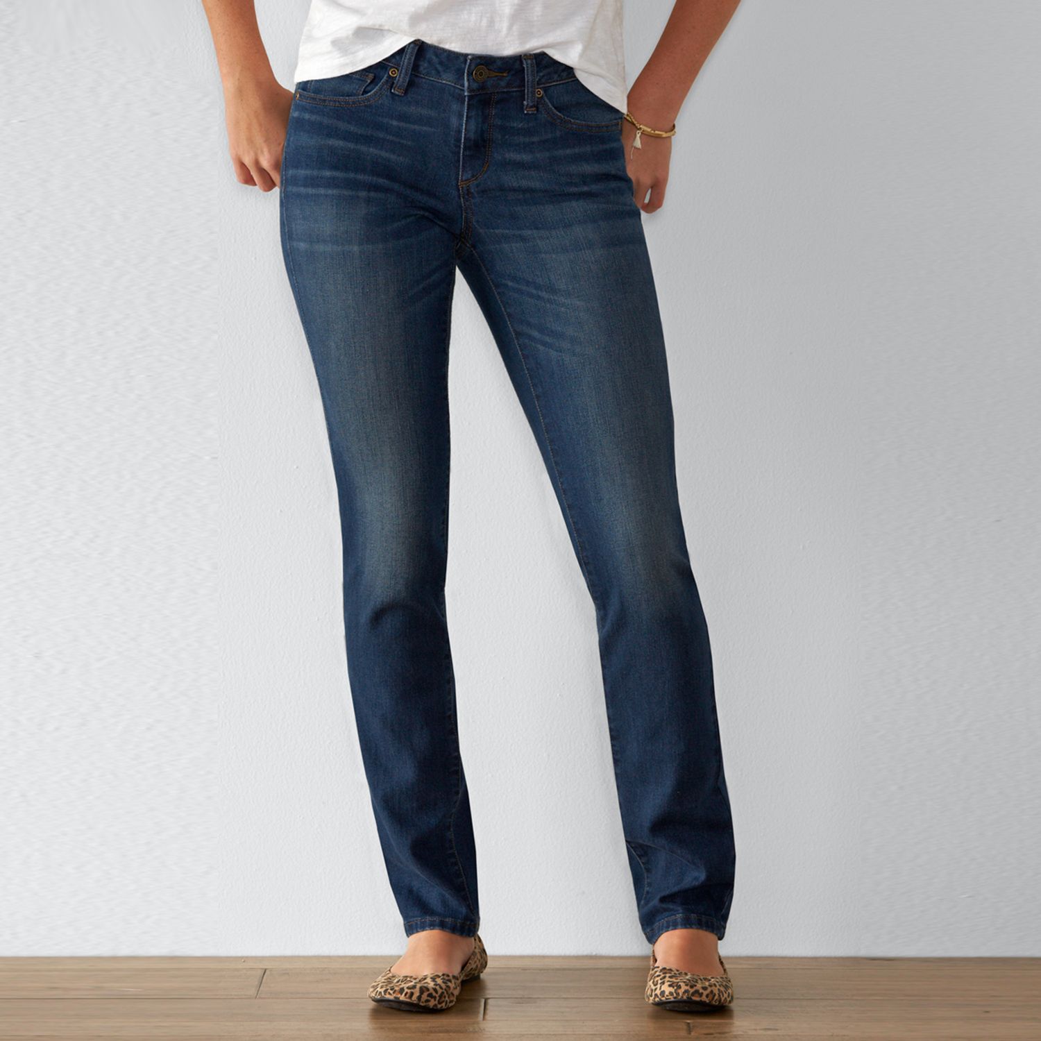 curvy fit straight leg jeans