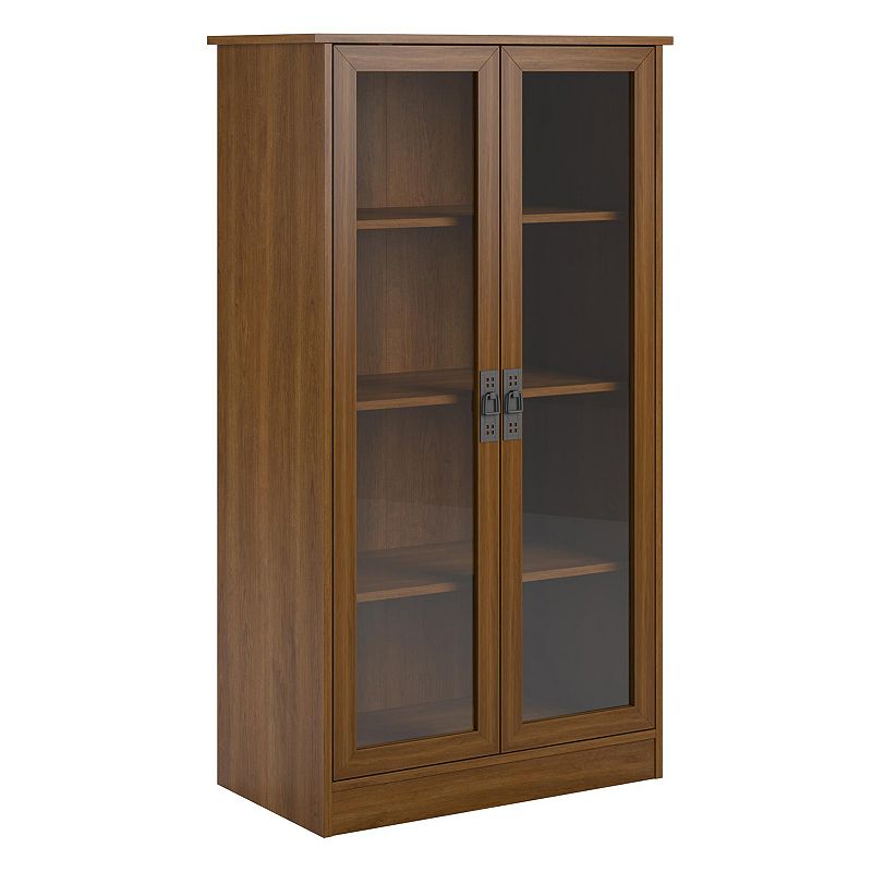 Altra Glass Door Bookshelf, Brown