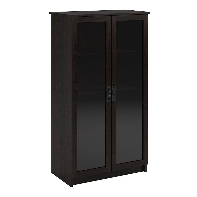 60609002 Altra Miller Glass Door Bookcase, Black sku 60609002