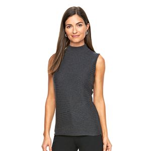 Women's Dana Buchman Ribbed Mockneck Sweater