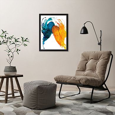 Americanflat Like Fire and Ice Abstract Framed Wall Art