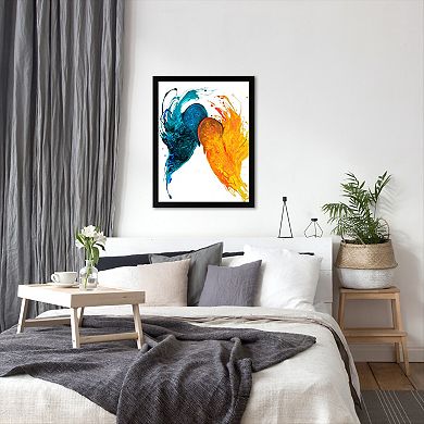 Americanflat Like Fire and Ice Abstract Framed Wall Art