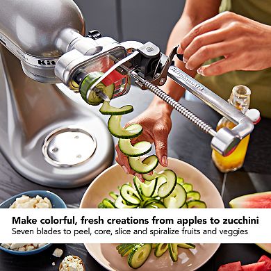 Kitchenaid KSM2APC 7-Blade Spiralizer Plus with Peel, Core & Slice