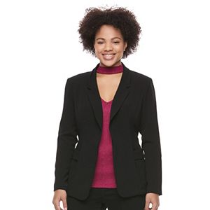 Juniors' Plus Size Candie's® Open-Front Suiting Blazer