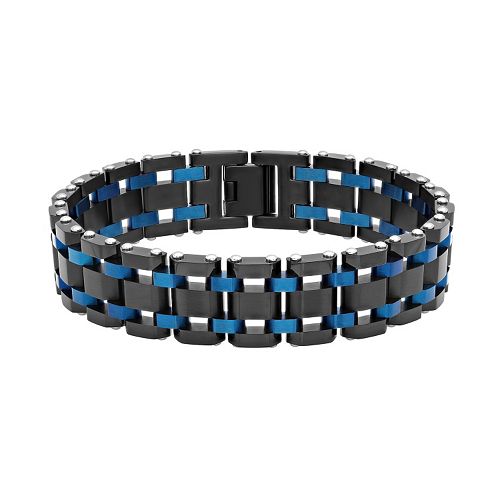 Jewellery Stainless Steel And Leather 35100026 Bracelet in Blue