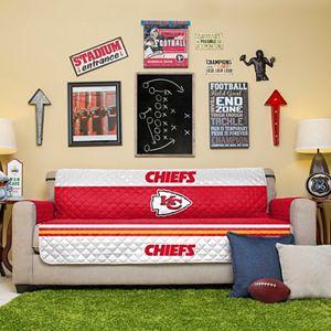 Kansas City Chiefs Quilted Sofa Cover