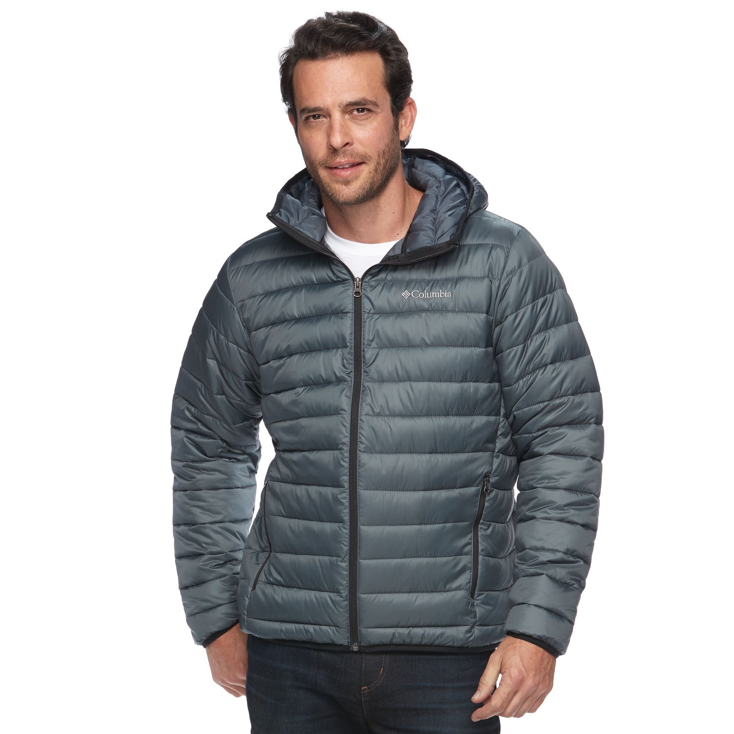 mens columbia puffer jacket with hood