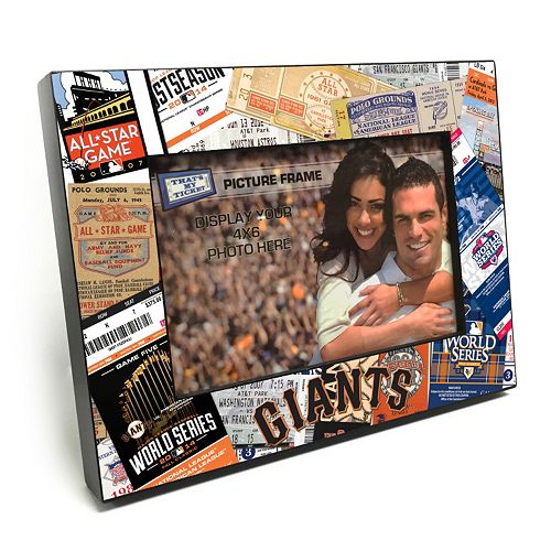 San Francisco Giants Ticket Collage 4 x 6 Wooden Frame