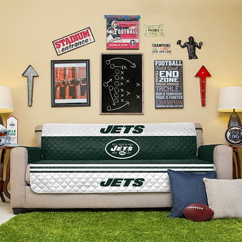 New York Jets Quilted Sofa Cover