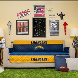 San Diego Chargers Quilted Sofa Cover