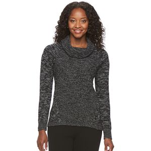 Petite Croft & Barrow® Marled Cowlneck Sweater