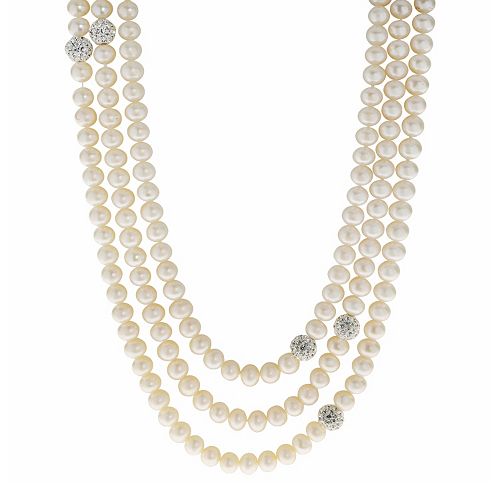 PearLustre by Imperial Freshwater Cultured Pearl & Crystal Endless Necklace