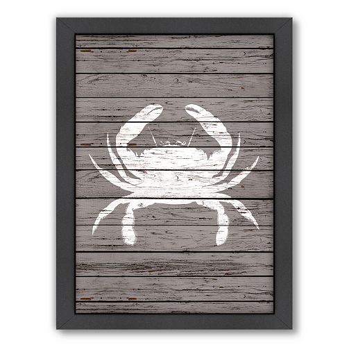 Americanflat Wood Quad Crab Framed Wall Art