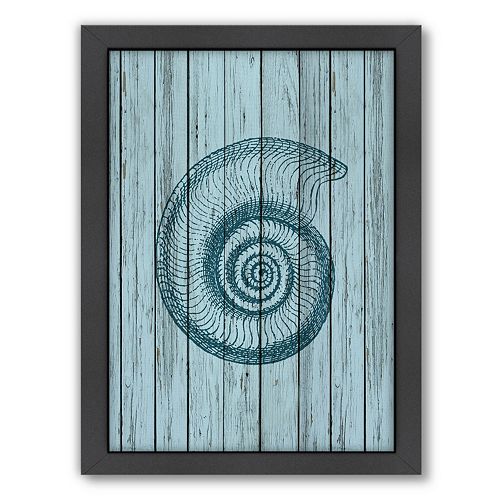 Americanflat Wood Shell 1 Framed Wall Art