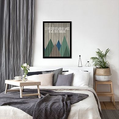 Americanflat Wood Move Mountains Framed Wall Art