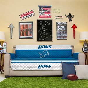 Detroit Lions Quilted Sofa Cover