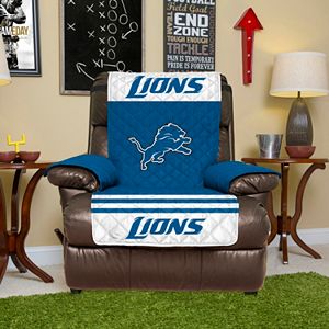 Detroit Lions Quilted Recliner Chair Cover