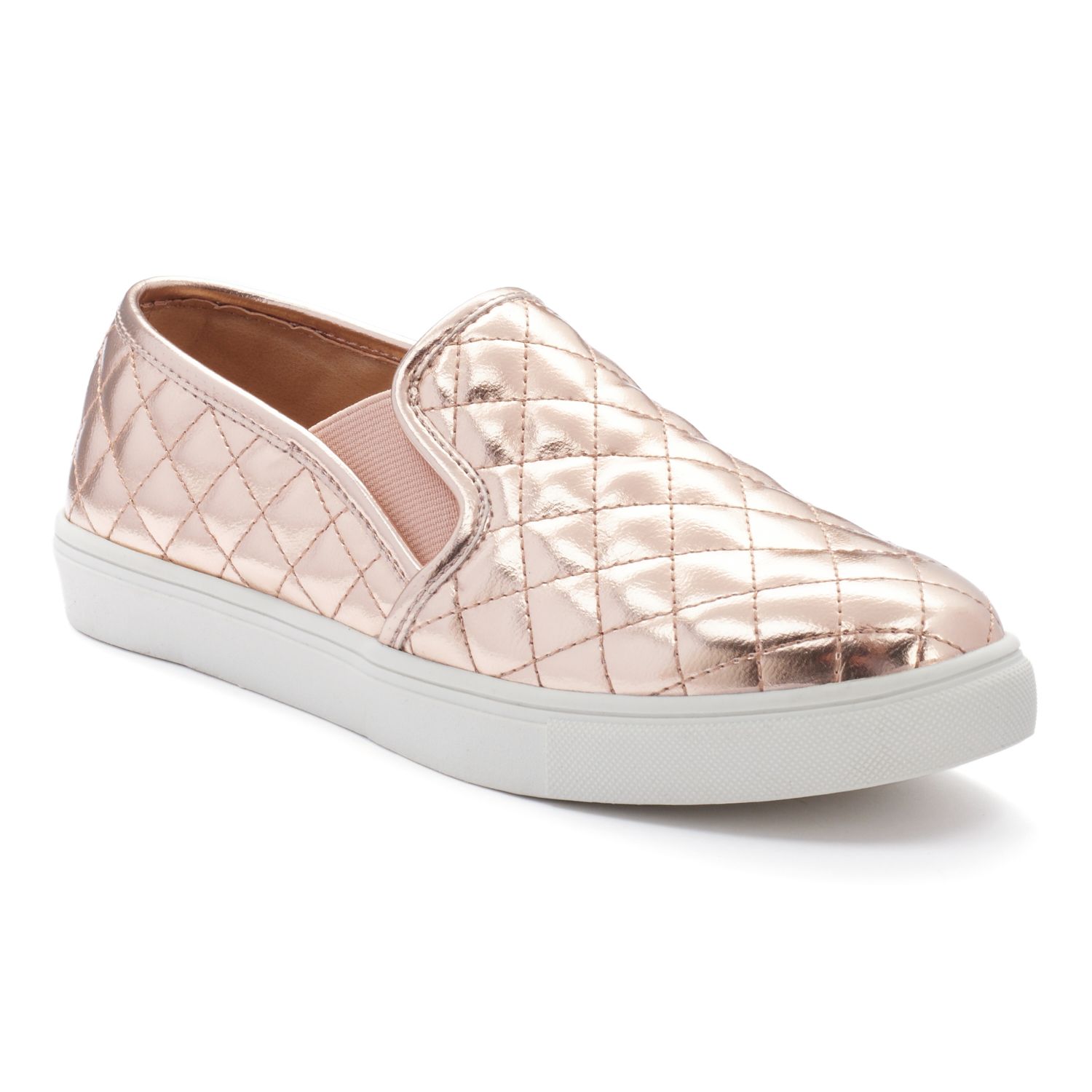 womens quilted slip on sneaker