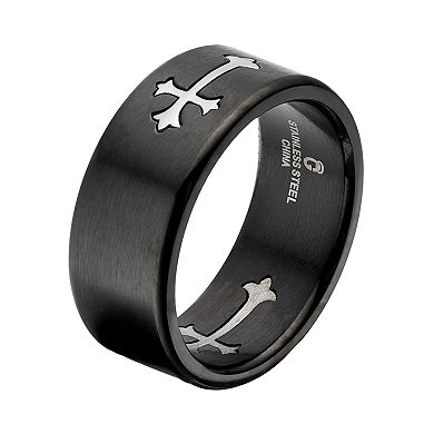 Men's Stainless Steel Cross Ring