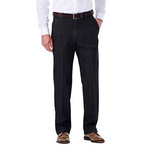 Men's Haggar Flat-Front Expandable Waist Stretch Jeans
