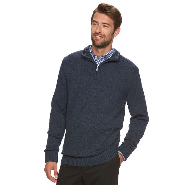 Men's Croft & Barrow® Classic-Fit Quarter-Zip Sweater