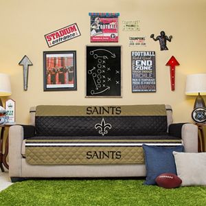 New Orleans Saints Quilted Sofa Cover