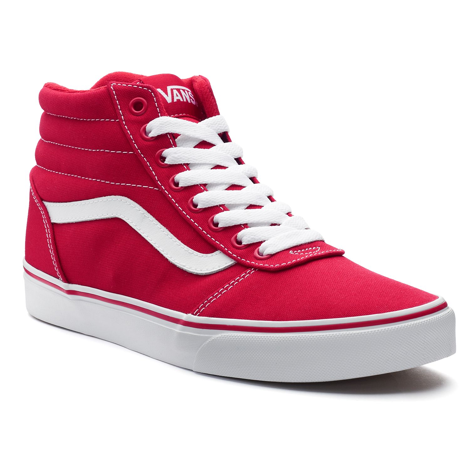 vans mens shoes red