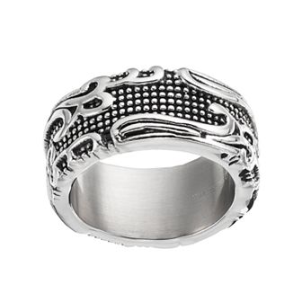 Gold LLC Men's Stainless Steel Filigree Ring