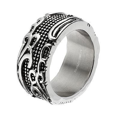 Men's Stainless Steel Filigree Ring