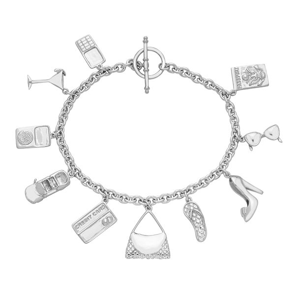 Kohl's silver store charm bracelets