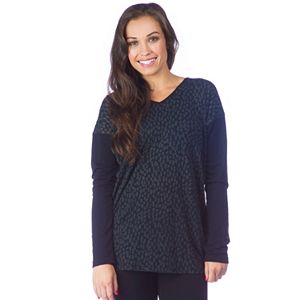 Women's PL Movement by Pink Lotus Double V Burnout Tunic