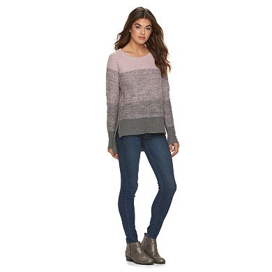 Juniors' Cloud Chaser Vented High-Low Sweater 