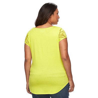 Plus Size Apt. 9® Burnout Scoopneck Tee